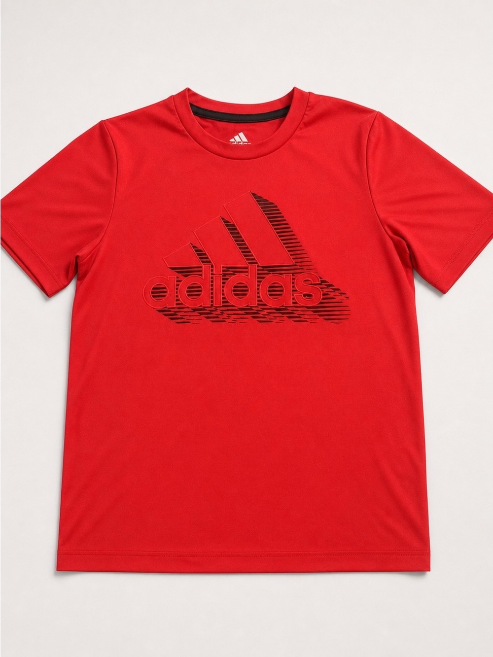 adidas Red Kids' Short Sleeve Performance Tee